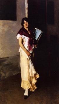 John Singer Sargent : Italian Girl with Fan